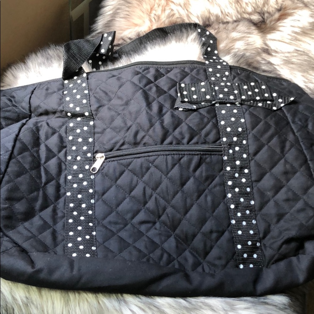 Black Poka Dot Tote